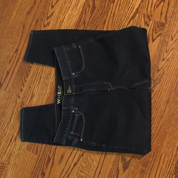 WHBM Jeans Dark Denim straight Slim Leg Crop Comfy EUC W31 L25 - Picture 4 of 8